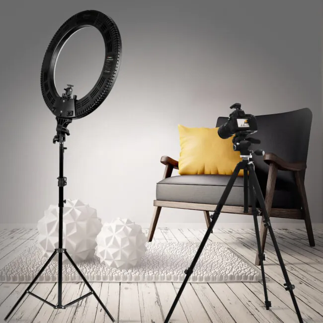 Ring Light 18 polegada luz 3200k-5500k R-48B AC | Lumitecfoto