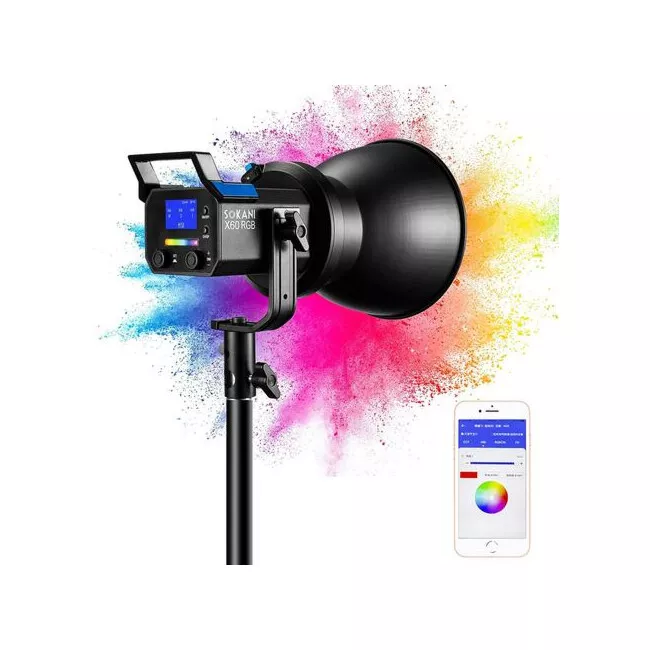 SOKANI X60RGB LEDビデオライト ソフトボックス付 美品 Luz de Vídeo LED SOKANI X60 RGB com APP | Lumitecfoto