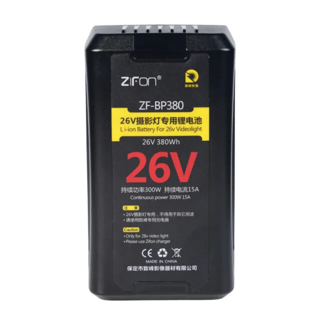 Bateria 26V ZF-BP380 Encaixe V-Mount | Lumitecfoto