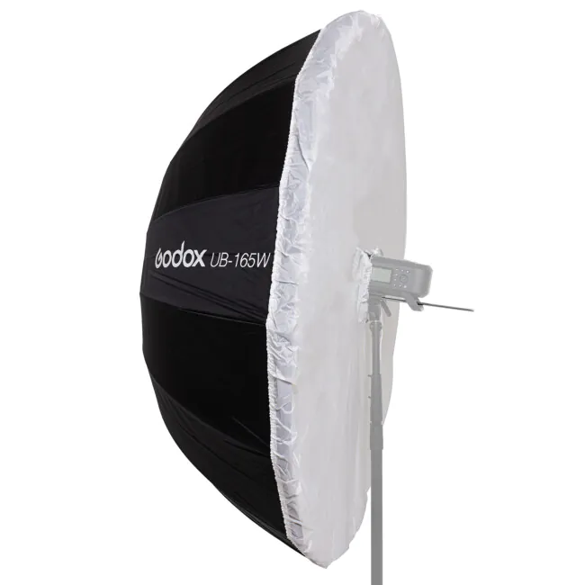 Sombrinha Parabólica Branca Godox UB-165W Com Difusor | Lumitecfoto