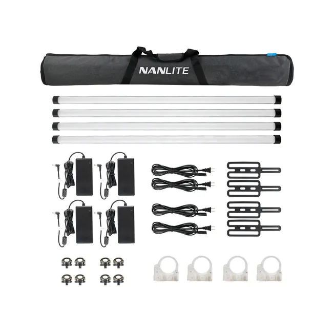 Nanlite PavoTube II 30X RGBWW LED Pixel Tube Kit de 4 luzes