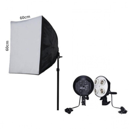 iluminador day light luz branca G804C com softbox 60x60cm