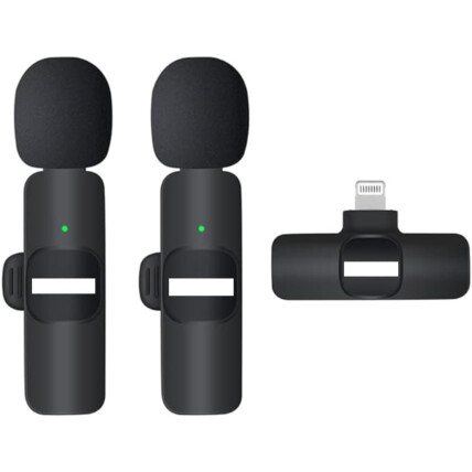 Microfone de lapela sem fio K9 para iPhone Plug and Play 1