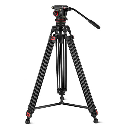 Tripé de vídeo profissional NEEWER TP75 Cabeça Hidraulica 1