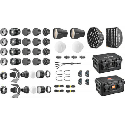 Luz LED RGB Godox KNOWLED MS60R kit de 4 luzes 8