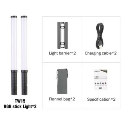 Bastão de LED SUTEFOTO RGB TW15 1