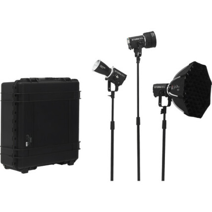 Aputure Kit de 3 luzes LED Storm 80c BLAIR CG 1