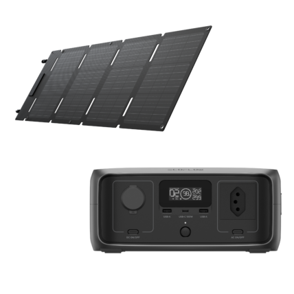 Gerador ecoflow River 3 + Painel Solar 45W 1
