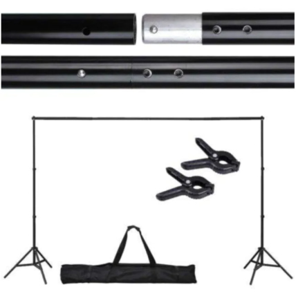 Suporte Fundo Infinito 2,50m Móvel B1525 Com Tripés 1