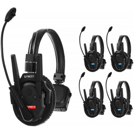 Sistema de intercomunicação sem fio Synco Xtalk XPro5 com 5 fones de ouvido de ouvido único (2,4 GHz)